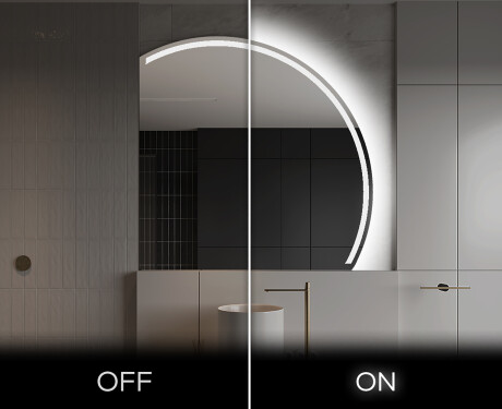 Oglindă cu LED Semilunară Modernă - Iluminare Eleganta pentru Baie Q223 #3