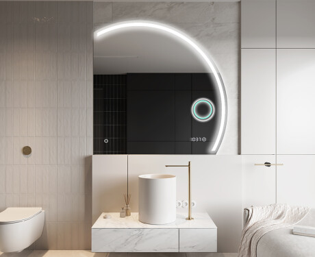 Oglindă cu LED Semilunară Modernă - Iluminare Eleganta pentru Baie Q223 #10