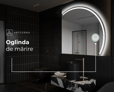 Oglindă cu LED Semilunară Modernă - Iluminare Eleganta pentru Baie Q223 #5
