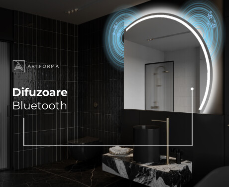 Oglindă cu LED Semilunară Modernă - Iluminare Eleganta pentru Baie Q223 #6