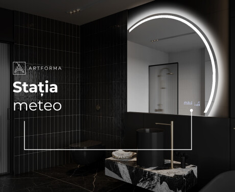 Oglindă cu LED Semilunară Modernă - Iluminare Eleganta pentru Baie Q223 #7