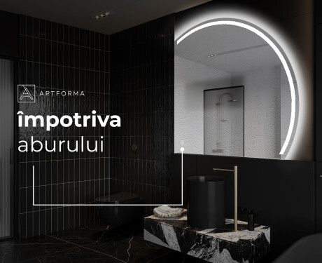 Oglindă cu LED Semilunară Modernă - Iluminare Eleganta pentru Baie Q223 #9