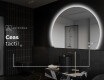 Oglindă cu LED Semilunară Modernă - Iluminare Eleganta pentru Baie W221 #8