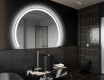 Oglindă cu LED Semilunară Modernă - Iluminare Eleganta pentru Baie W222