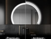 Oglindă cu LED Semilunară Modernă - Iluminare Eleganta pentru Baie W222
