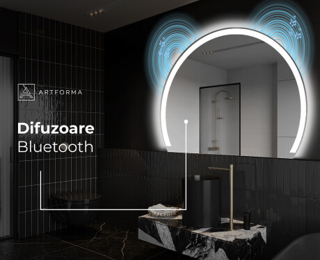Oglindă cu LED Semilunară Modernă - Iluminare Eleganta pentru Baie W222 #7