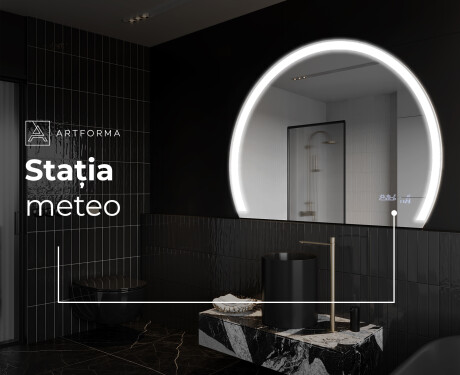 Oglindă cu LED Semilunară Modernă - Iluminare Eleganta pentru Baie W222 #8