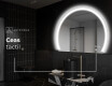 Oglindă cu LED Semilunară Modernă - Iluminare Eleganta pentru Baie W222 #9