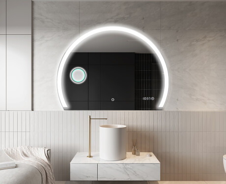 Oglindă cu LED Semilunară Modernă - Iluminare Eleganta pentru Baie W222 #10