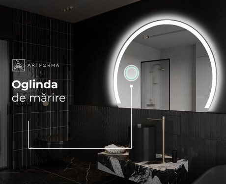 Oglindă cu LED Semilunară Modernă - Iluminare Eleganta pentru Baie W222 #5