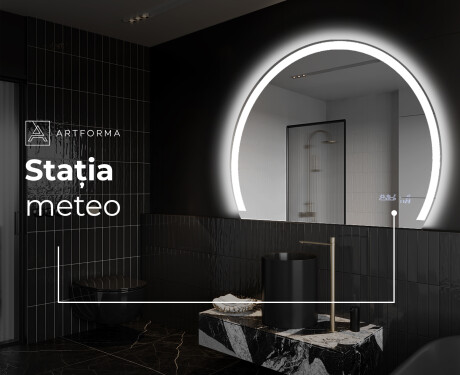 Oglindă cu LED Semilunară Modernă - Iluminare Eleganta pentru Baie W222 #7