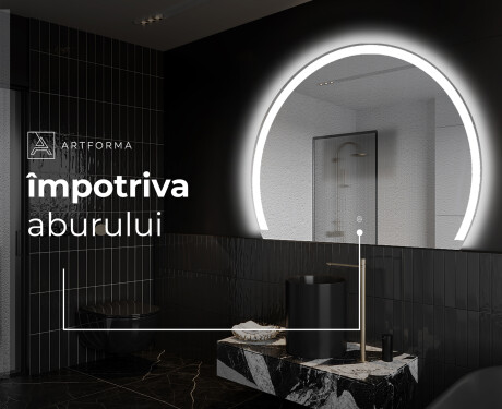 Oglindă cu LED Semilunară Modernă - Iluminare Eleganta pentru Baie W222 #9