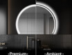 Oglindă cu LED Semilunară Modernă - Iluminare Eleganta pentru Baie W223