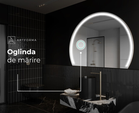 Oglindă cu LED Semilunară Modernă - Iluminare Eleganta pentru Baie W223 #6