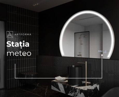 Oglindă cu LED Semilunară Modernă - Iluminare Eleganta pentru Baie W223 #8