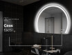 Oglindă cu LED Semilunară Modernă - Iluminare Eleganta pentru Baie W223 #9