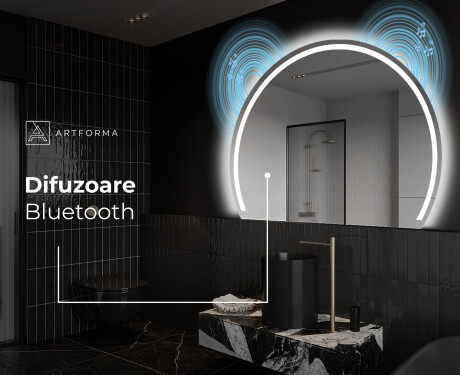 Oglindă cu LED Semilunară Modernă - Iluminare Eleganta pentru Baie W223 #6