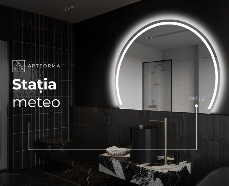 Oglindă cu LED Semilunară Modernă - Iluminare Eleganta pentru Baie W223 #7