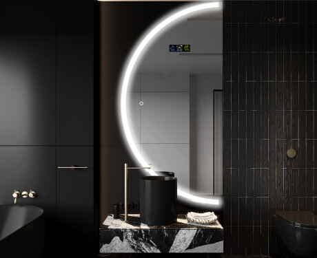 Oglindă cu LED Semilunară Modernă - Iluminare Eleganta pentru Baie D222 #9