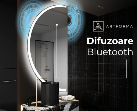 Oglindă cu LED Semilunară Modernă - Iluminare Eleganta pentru Baie D222 #5