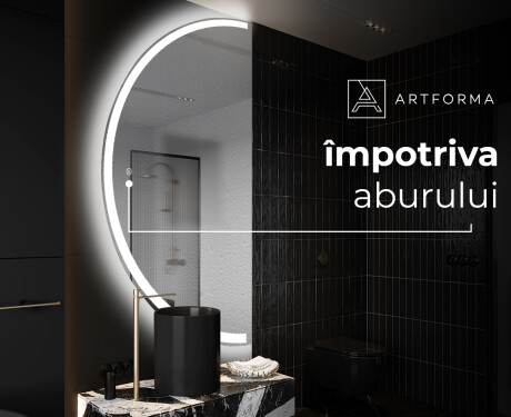 Oglindă cu LED Semilunară Modernă - Iluminare Eleganta pentru Baie D222 #8