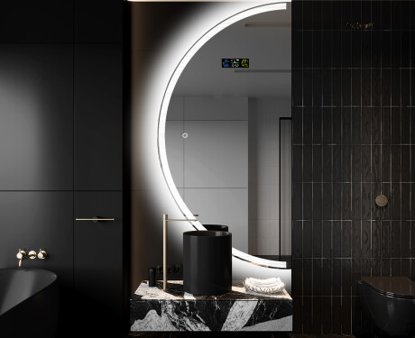 Oglindă cu LED Semilunară Modernă - Iluminare Eleganta pentru Baie D222 #9