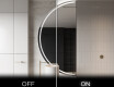 Oglindă cu LED Semilunară Modernă - Iluminare Eleganta pentru Baie D223 #3