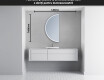 Oglindă cu LED Semilunară Modernă - Iluminare Eleganta pentru Baie D223 #4