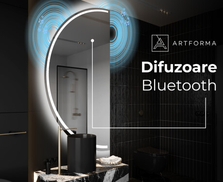 Oglindă cu LED Semilunară Modernă - Iluminare Eleganta pentru Baie D223 #5