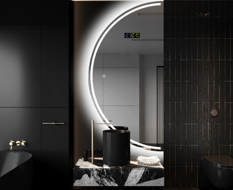 Oglindă cu LED Semilunară Modernă - Iluminare Eleganta pentru Baie D223 #9