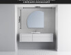 Oglindă cu LED Semilunară Modernă - Iluminare Eleganta pentru Baie X221 #4