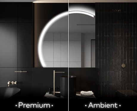Oglindă cu LED Semilunară Modernă - Iluminare Eleganta pentru Baie X222