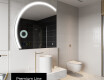 Oglindă cu LED Semilunară Modernă - Iluminare Eleganta pentru Baie X222 #4
