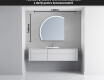 Oglindă cu LED Semilunară Modernă - Iluminare Eleganta pentru Baie X222 #4