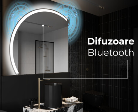 Oglindă cu LED Semilunară Modernă - Iluminare Eleganta pentru Baie X222 #5