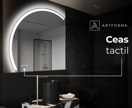 Oglindă cu LED Semilunară Modernă - Iluminare Eleganta pentru Baie X222 #7