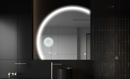 Oglindă cu LED Semilunară Modernă - Iluminare Eleganta pentru Baie X222
