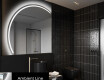 Oglindă cu LED Semilunară Modernă - Iluminare Eleganta pentru Baie X223