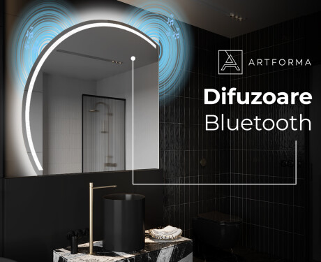 Oglindă cu LED Semilunară Modernă - Iluminare Eleganta pentru Baie X223 #5