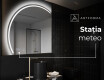 Oglindă cu LED Semilunară Modernă - Iluminare Eleganta pentru Baie X223 #6