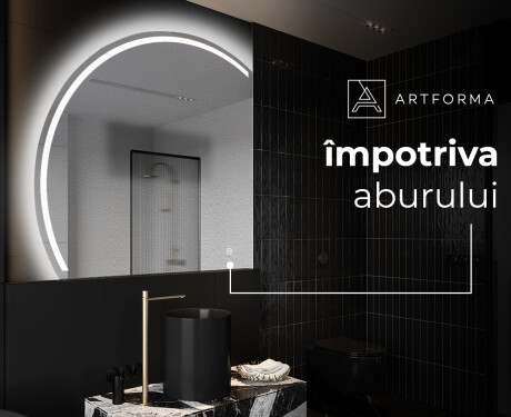 Oglindă cu LED Semilunară Modernă - Iluminare Eleganta pentru Baie X223 #8
