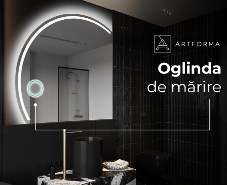 Oglindă cu LED Semilunară Modernă - Iluminare Eleganta pentru Baie X223 #9