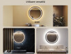 Rotunda oglinzi moderne baie cu leduri 80cm cu lumină LED rece 7000K, lumină caldă 3000K sau lumină neutră 4500K #2