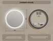Rotunda oglinzi moderne baie cu leduri 60cm cu lumină LED rece 7000K, lumină caldă 3000K sau lumină neutră 4500K #7