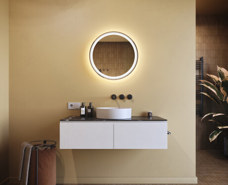 Rotunda oglinzi moderne baie cu leduri 60cm cu lumină LED rece 7000K, lumină caldă 3000K sau lumină neutră 4500K #8
