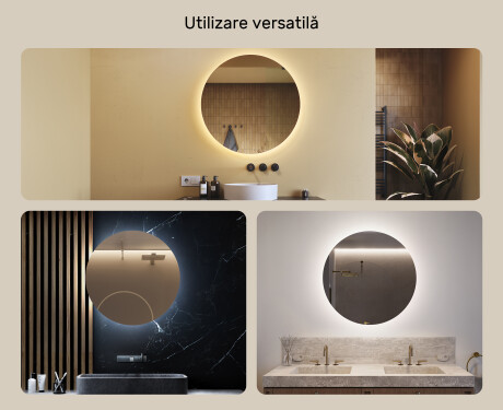 Rotunda oglinzi moderne baie cu leduri 80cm cu lumină LED rece 7000K, lumină caldă 3000K sau lumină neutră 4500K #2