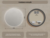 Rotunda oglinzi moderne baie cu leduri 80cm cu lumină LED rece 7000K, lumină caldă 3000K sau lumină neutră 4500K #7