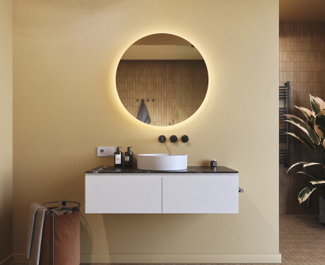 Rotunda oglinzi moderne baie cu leduri 80cm cu lumină LED rece 7000K, lumină caldă 3000K sau lumină neutră 4500K #8