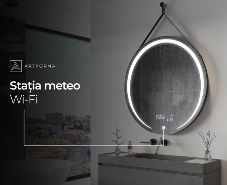 Agatatoare oglinda rotunda perete LED L98 #8