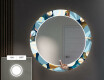 Oglinda cu LED rotunda decorativa perete hol - Ball #4